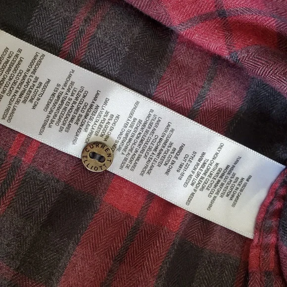 Current/Elliott plaid flannel shirt (XS) - Picture 4 of 5